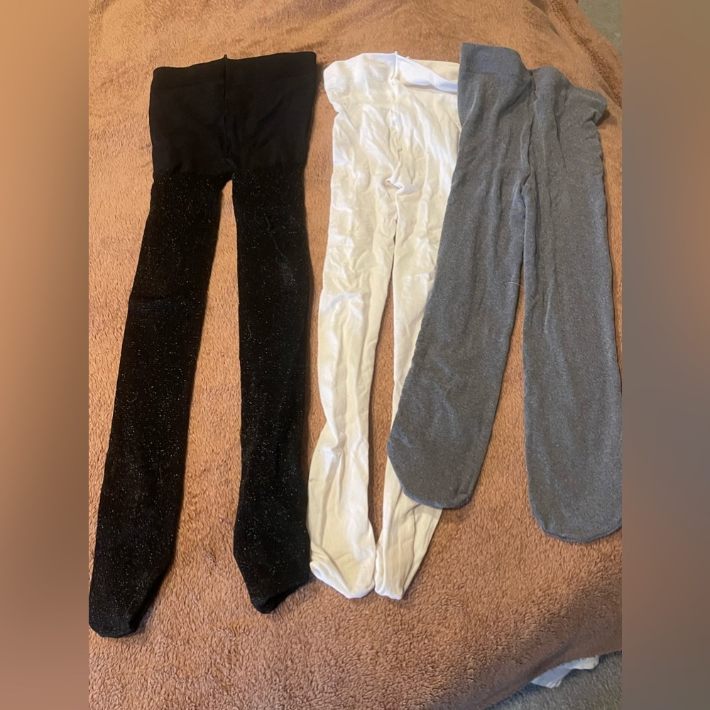 3 pairs various size girls tights